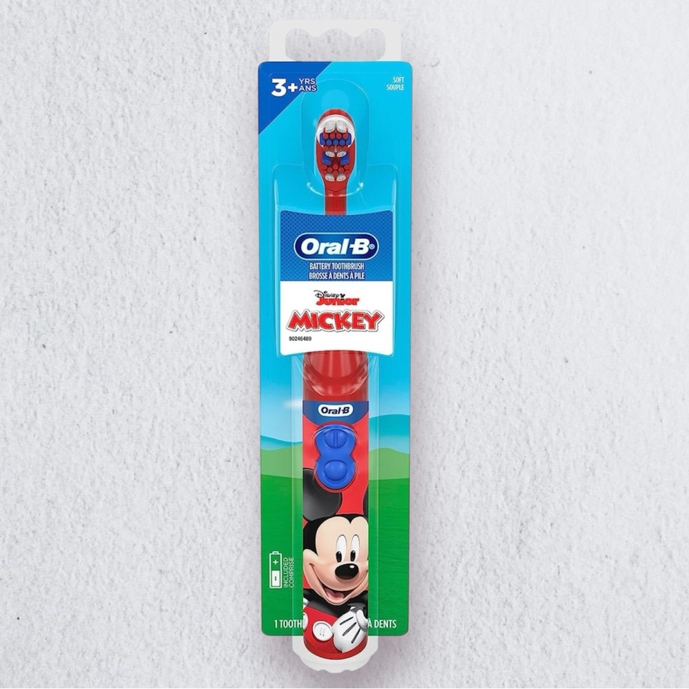 New Oral-B Kids Battery Electric Toothbrush Featuring Mickey Mouse